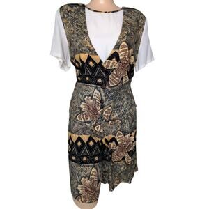 Vintage Two Piece Shorts Top Set 90s Boho Floral Cottagecore Y2K Academia Preppy